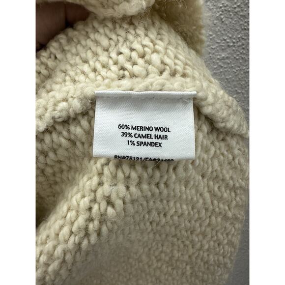 Eileen Fisher Womens Sweater Medium Tan Pullover Crowl Neck Merino Wool Camel - Picture 5 of 11